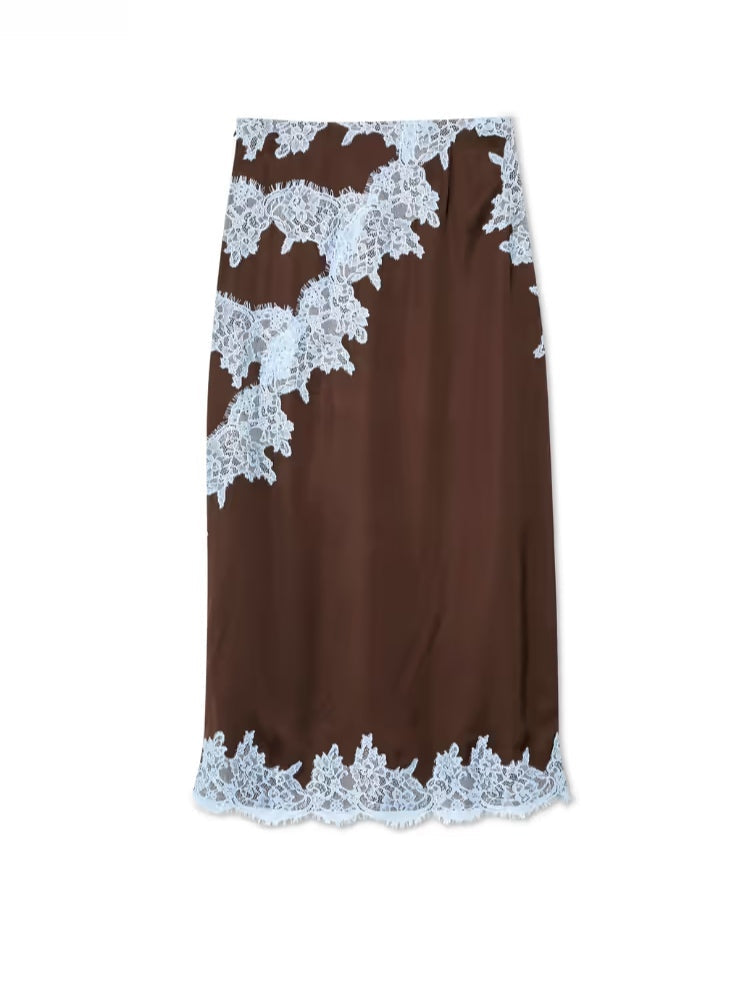Mabel | Lace Panel Top & Skirt Set