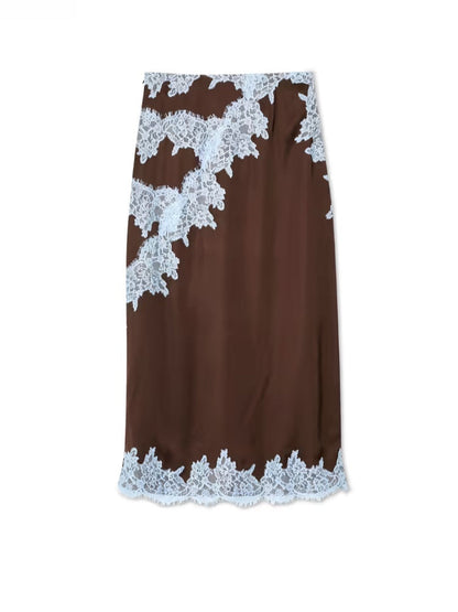 Mabel | Lace Panel Top & Skirt Set