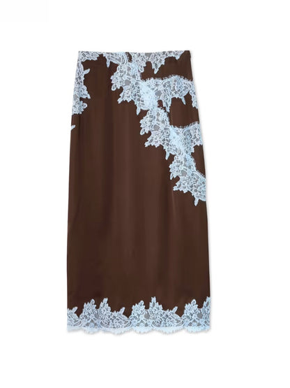 Mabel | Lace Panel Top & Skirt Set