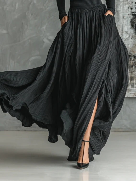 Lucy | Pleated Skirt & Turtleneck Two-Piece Set