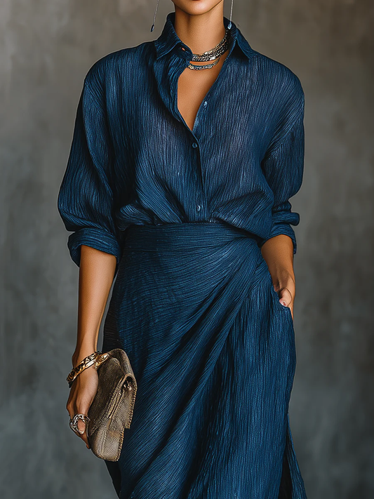 Lucille | Long Skirt & Shirt Two-Piece Set
