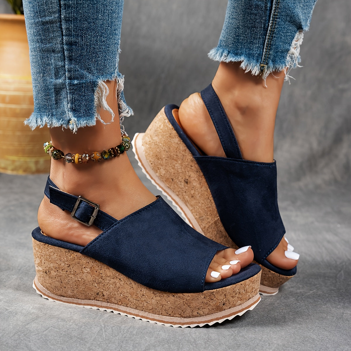 Edna | Women's Platform Adjustable Buckle Sandals