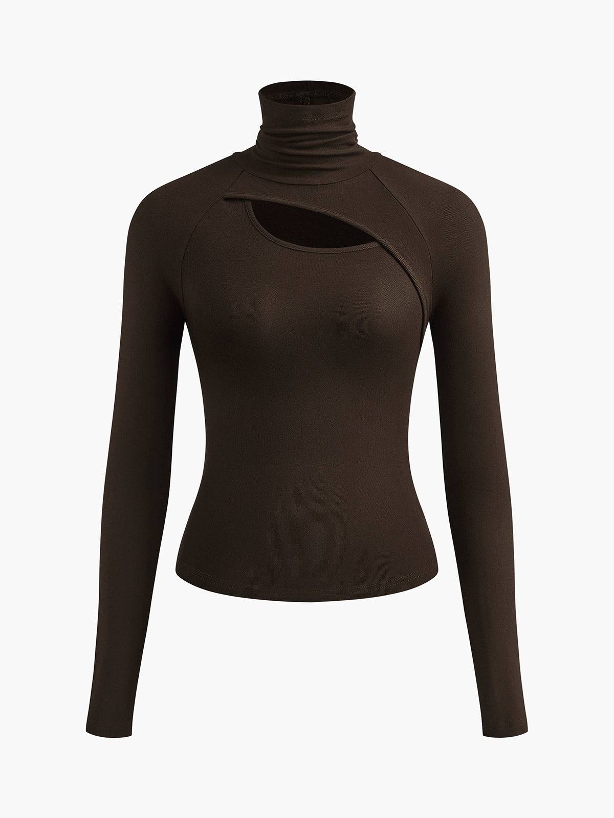 Portia | Women's Turtleneck Cutout Top Long Sleeve Fitted Going Out Top