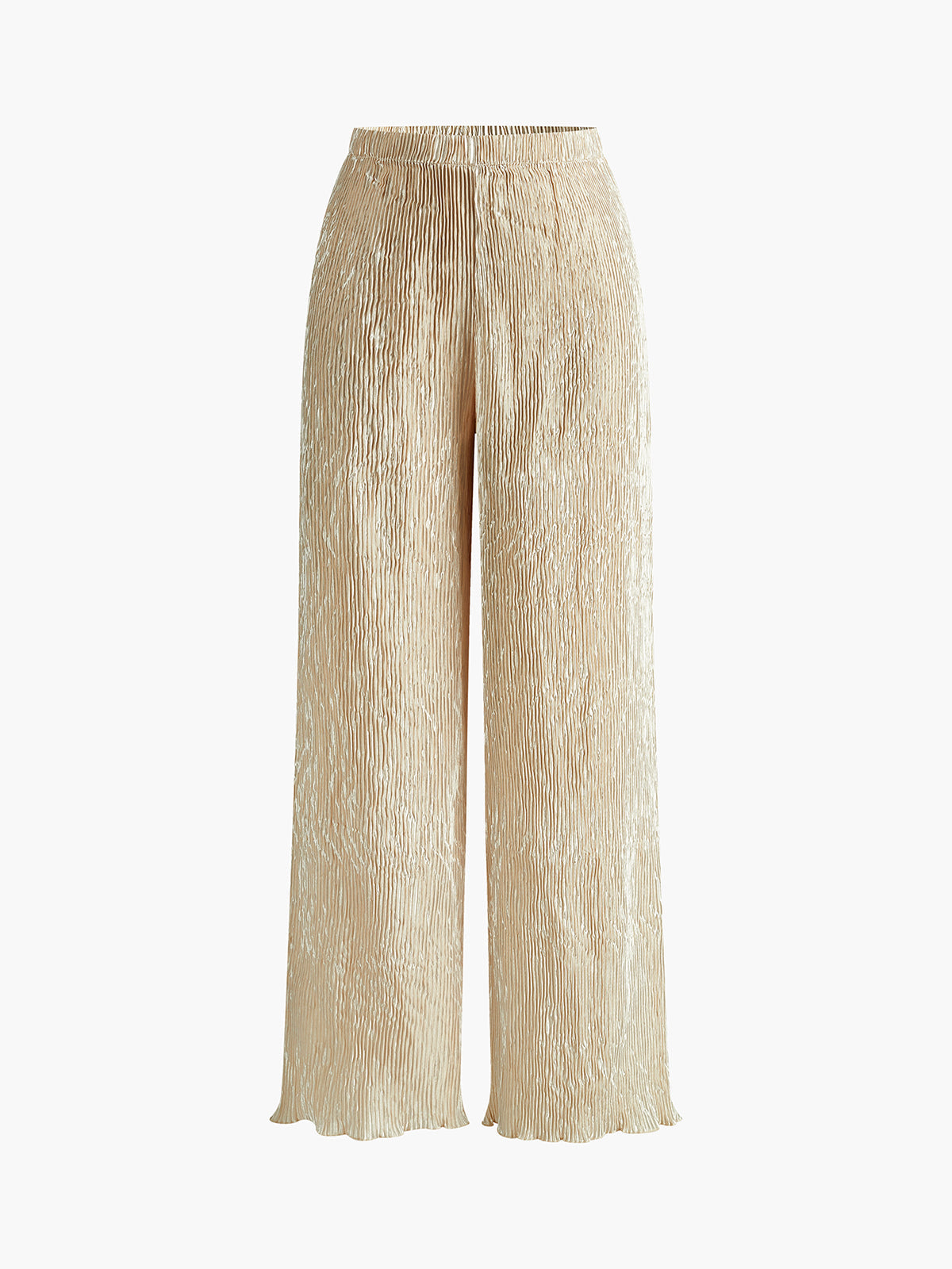 Serena | Women's Wide Leg Pants & Pleated Halter Top Set