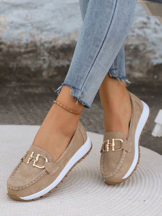 Pearl™ | Women's Gold Buckle Comfort Loafers