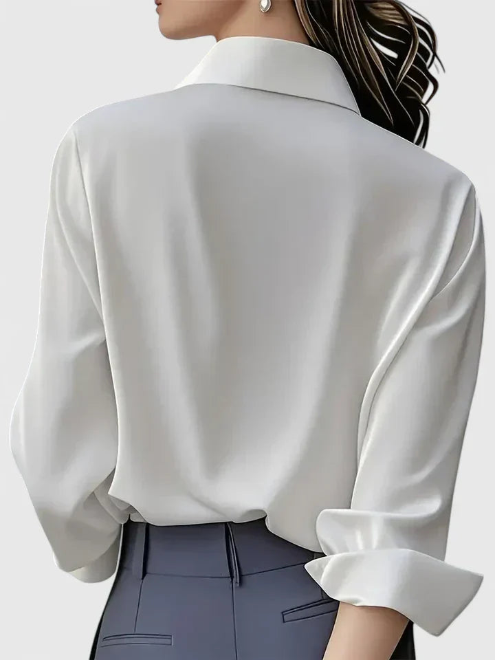 Cleo | Women's Elegant Button Down Shirt with Concealed Placket