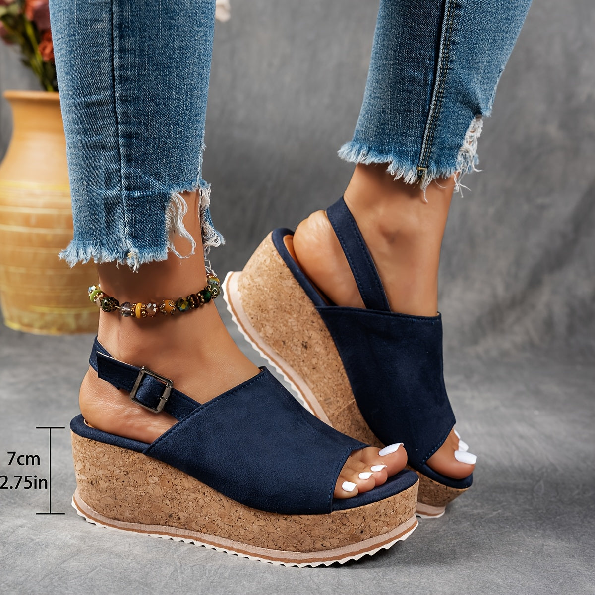 Edna | Women's Platform Adjustable Buckle Sandals