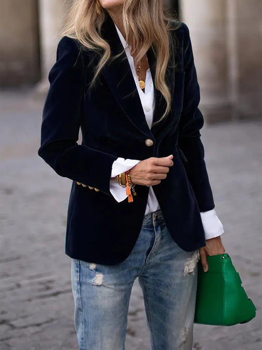 Eugenie™ | Elegant Velvet Blazer