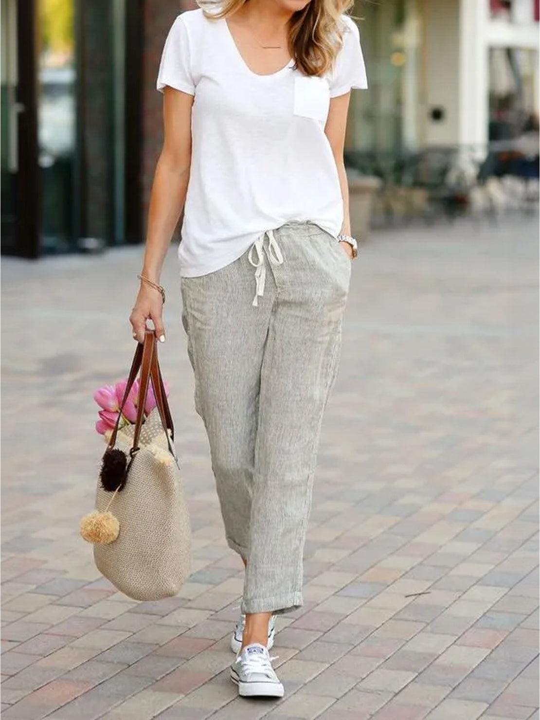 Corinna™ | Women's Everyday Drawstring Straight-Leg Everyday Pants