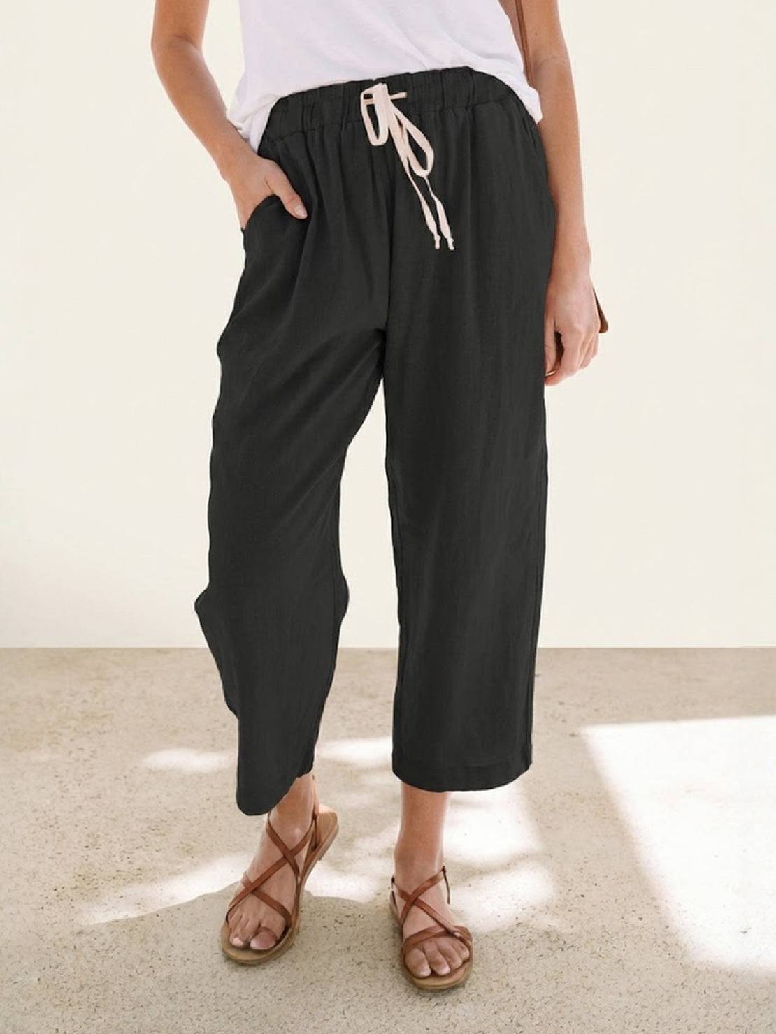 Corinna™ | Women's Everyday Drawstring Straight-Leg Everyday Pants
