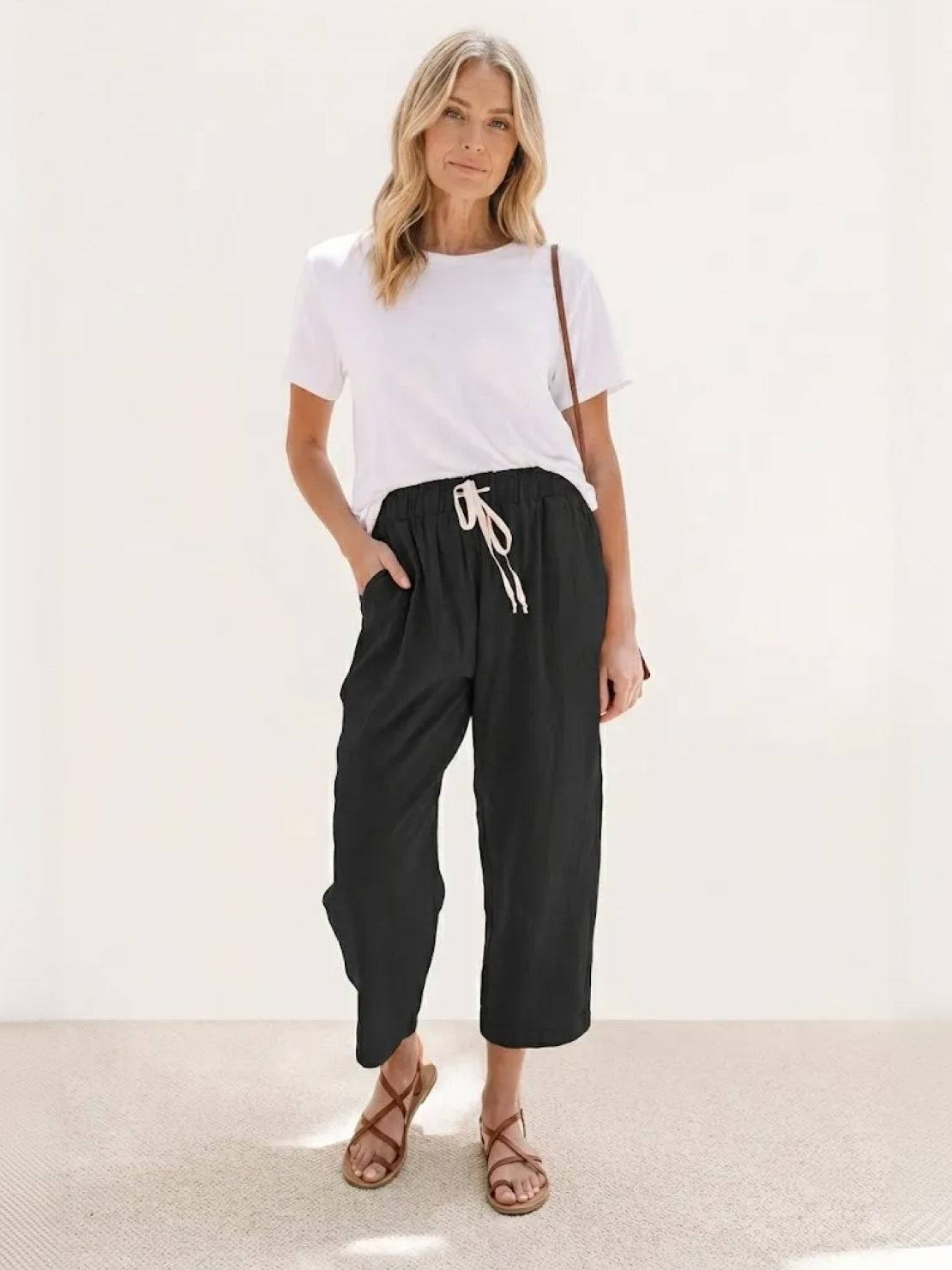 Corinna™ | Women's Everyday Drawstring Straight-Leg Everyday Pants