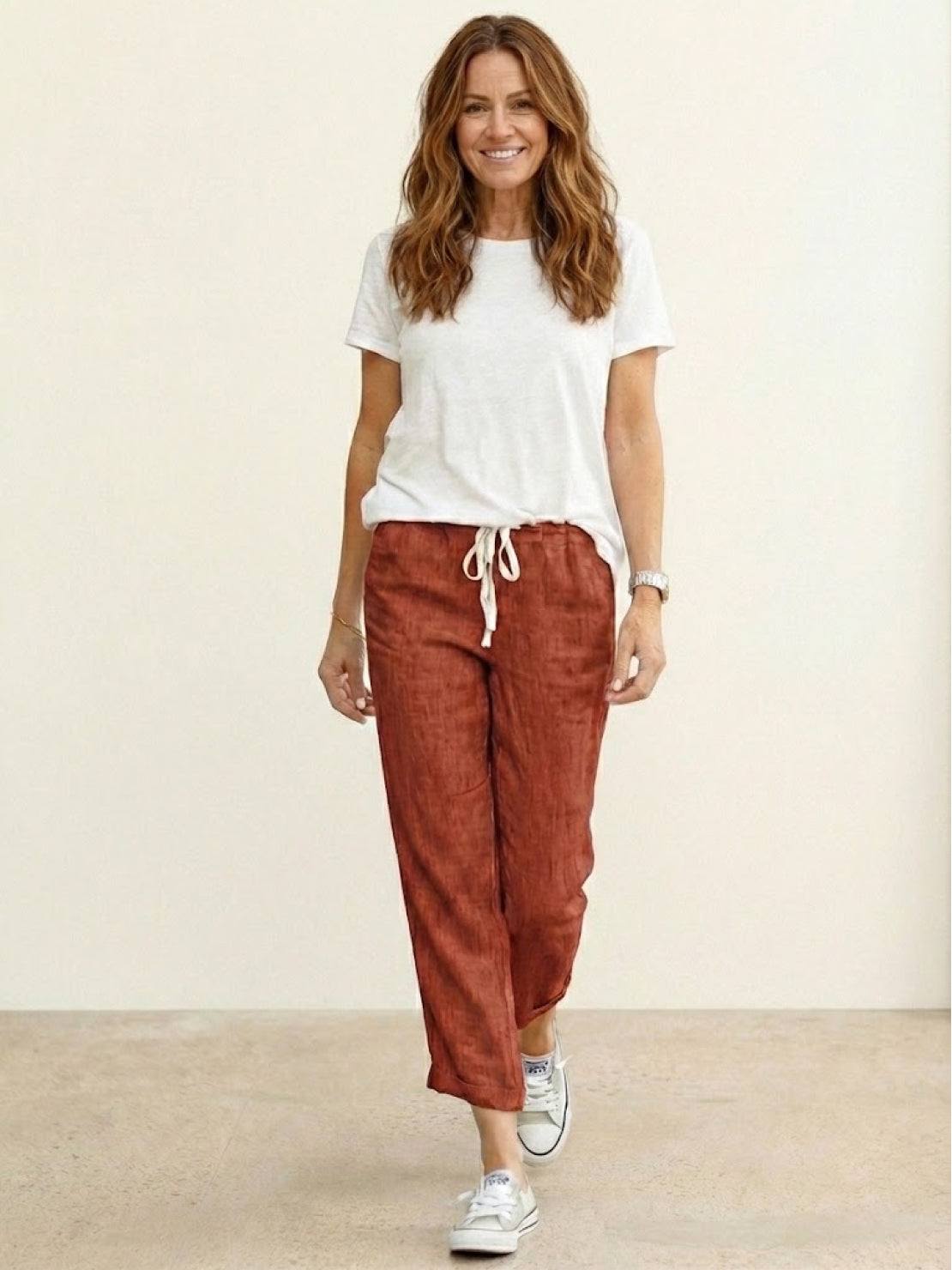 Corinna™ | Women's Everyday Drawstring Straight-Leg Everyday Pants