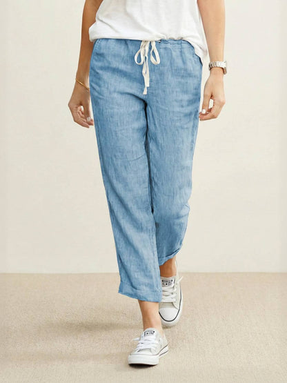Corinna™ | Women's Everyday Drawstring Straight-Leg Everyday Pants