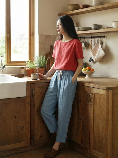 Corinna™ | Women's Everyday Drawstring Straight-Leg Everyday Pants