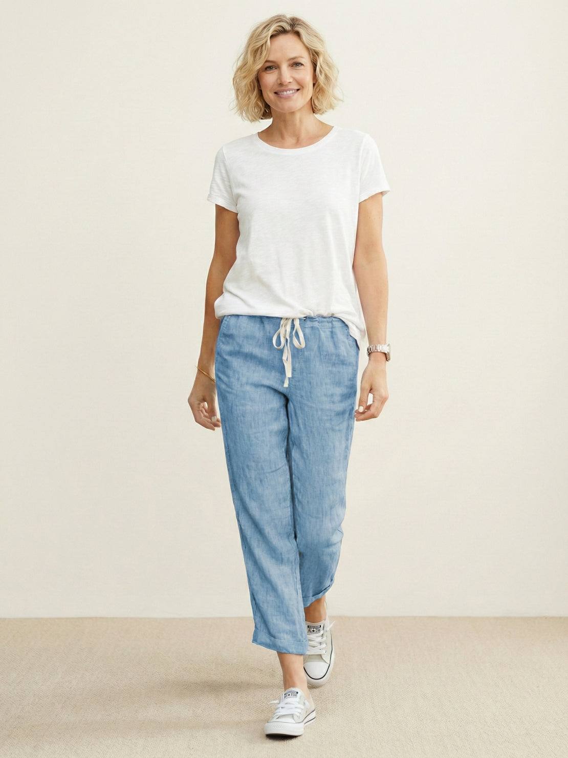 Corinna™ | Women's Everyday Drawstring Straight-Leg Everyday Pants