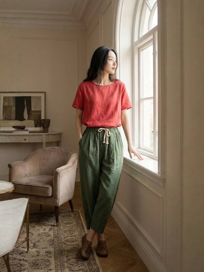 Corinna™ | Women's Everyday Drawstring Straight-Leg Everyday Pants