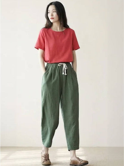Corinna™ | Women's Everyday Drawstring Straight-Leg Everyday Pants