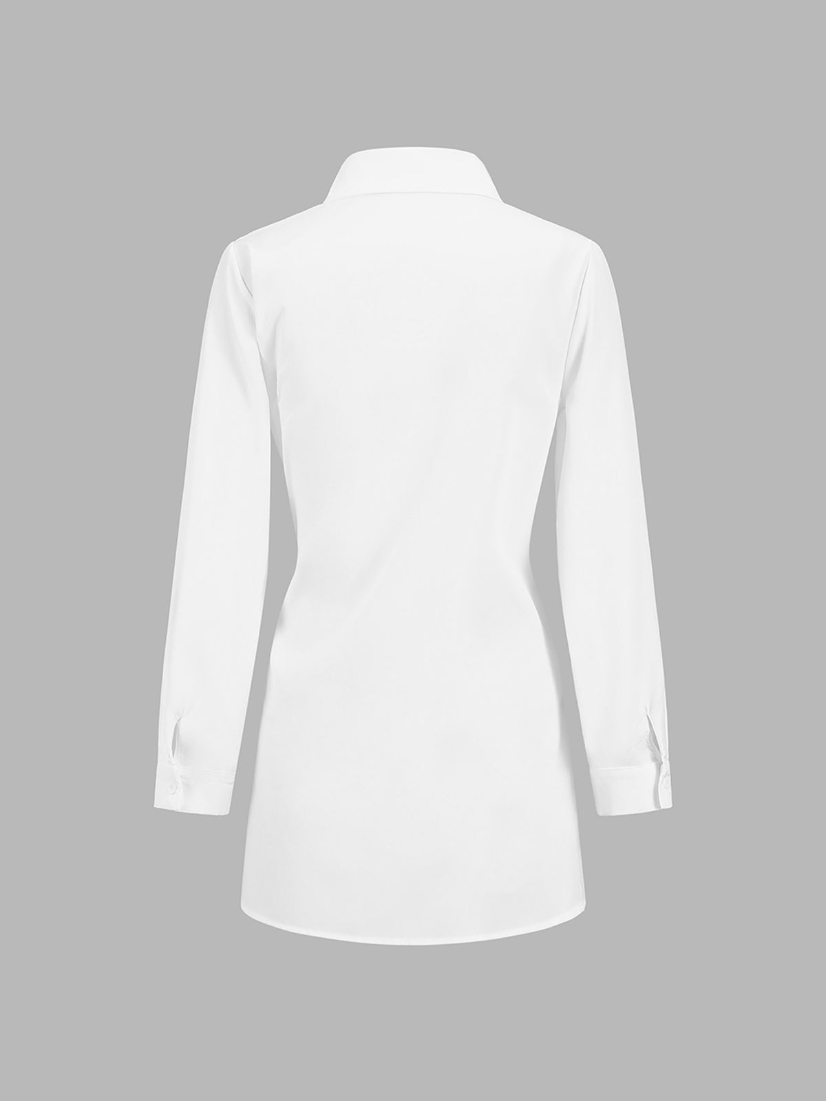 Pearl | Women's Tie Waist Button Down Long Sleeve Shirt Blouse