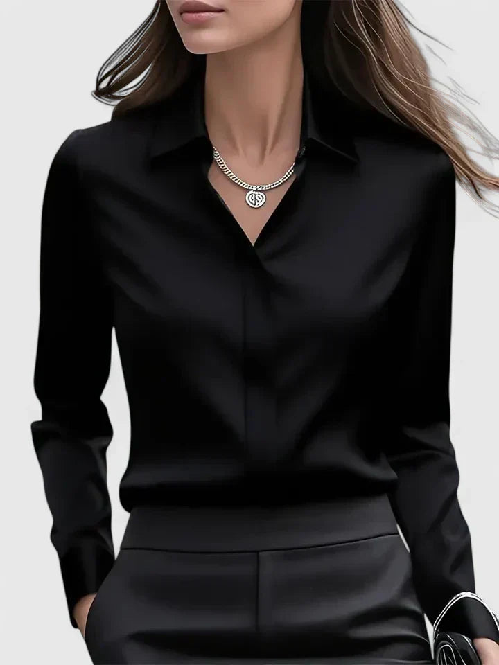 Cleo | Women's Elegant Button Down Shirt with Concealed Placket