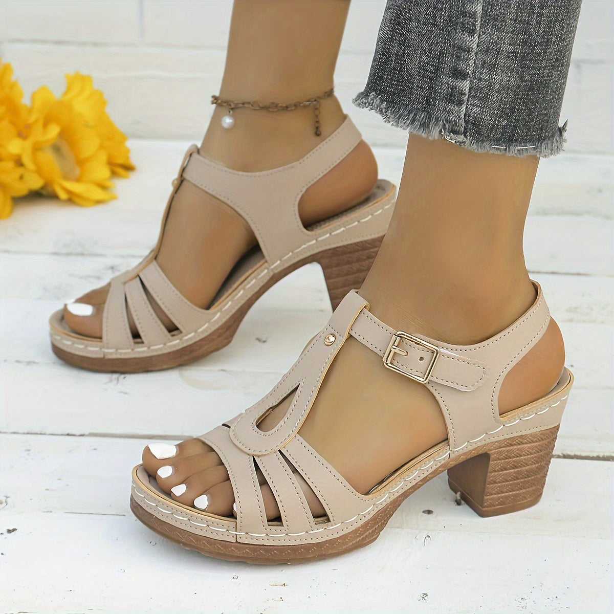 Olivia | Women's Cushioned Adjustable Buckle Sandals