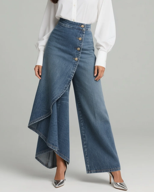 Ceinwen™ | Women's High Waisted Wide Leg Wrap Pants