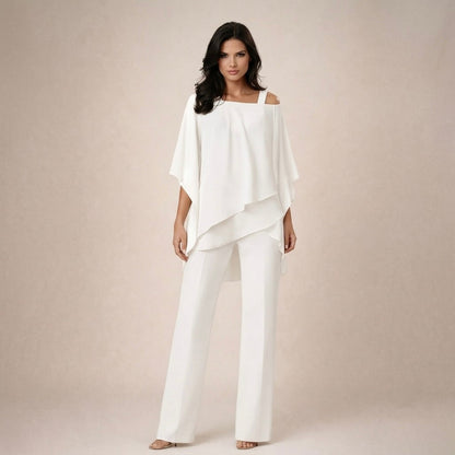 Celeste | Women's Wide Leg Pants & Off Shoulder Top Set