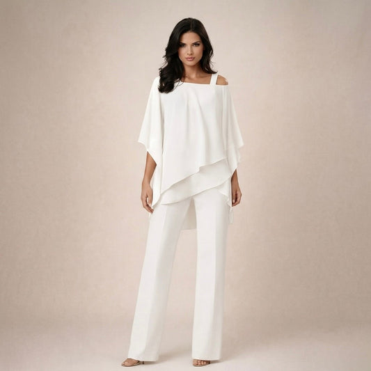 Ceinwen™ | Women's Off Shoulder Top Wide Leg Pants Set