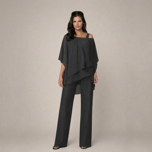 Ceinwen™ | Women's Off Shoulder Top Wide Leg Pants Set