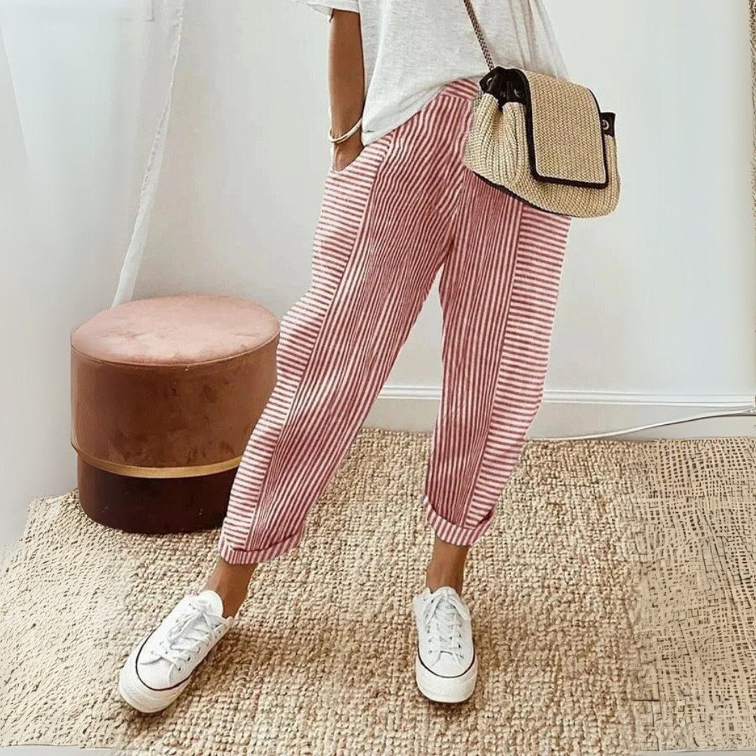 Mae | Women's Striped Wide Leg Pants