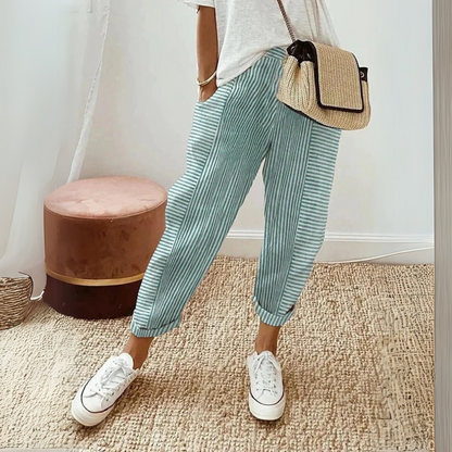 Mae | Women's Striped Wide Leg Pants
