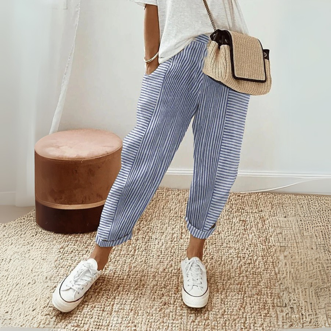 Mae | Women's Striped Wide Leg Pants
