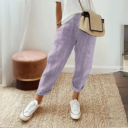 Mae | Women's Striped Wide Leg Pants
