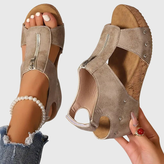 Henrietta™ | Women's Orthopedic Zipper Sandal