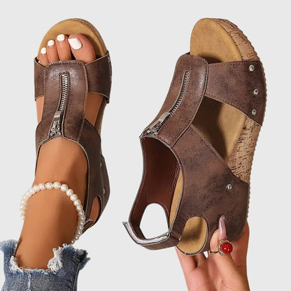 Henrietta™ | Women's Orthopedic Zipper Sandal