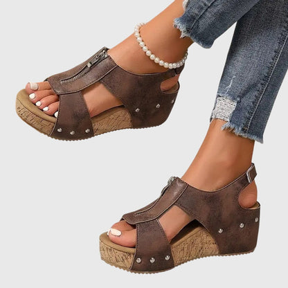 Henrietta™ | Women's Orthopedic Zipper Sandal