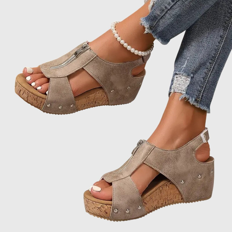 Henrietta™ | Women's Orthopedic Zipper Sandal