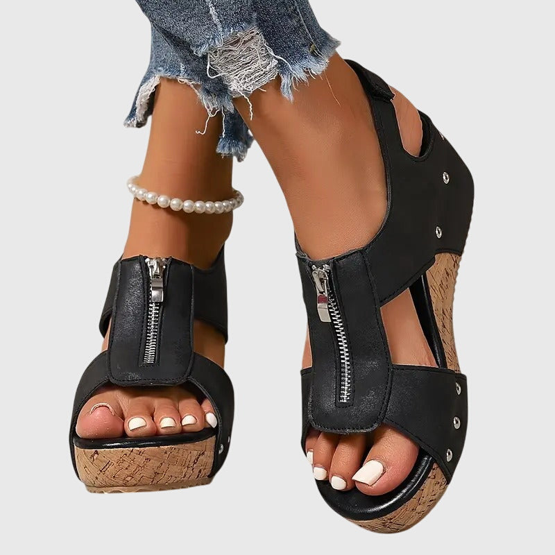 Henrietta™ | Women's Orthopedic Zipper Sandal