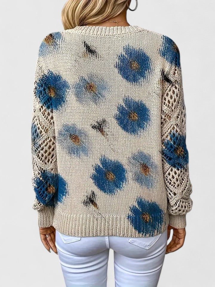 Mist | Elegant Sweater with Floral Pattern