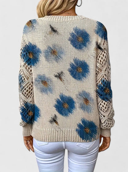 Mist | Elegant Sweater with Floral Pattern