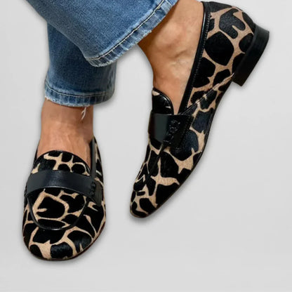 Miranda | Cosy and Stylish Cow Print Loafers