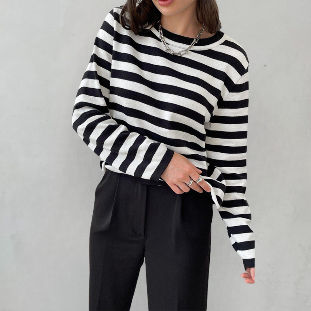 Sue | Elegant Striped Summer T-Shirt