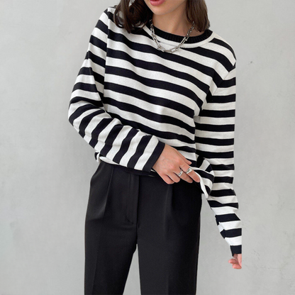 Sue | Elegant Striped Summer T-Shirt