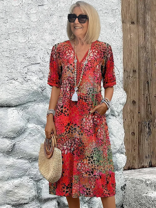 Roswitha | Colourful Midi Dress