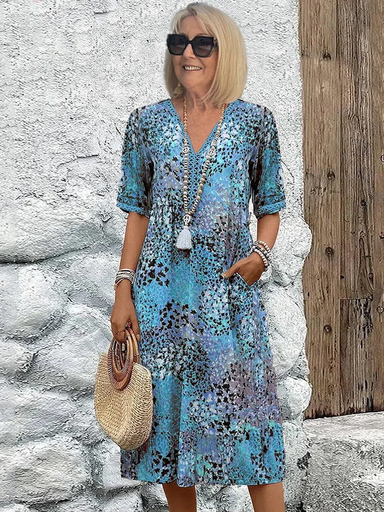 Roswitha | Colourful Midi Dress