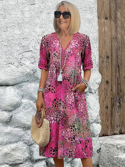 Roswitha | Colourful Midi Dress