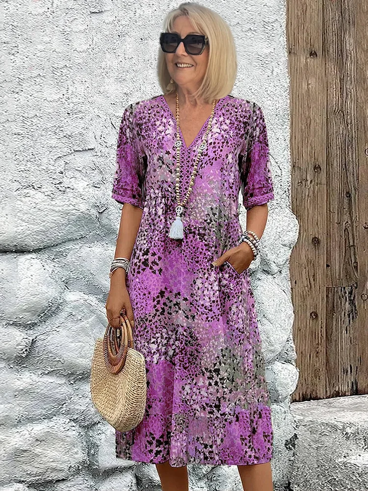 Roswitha | Colourful Midi Dress