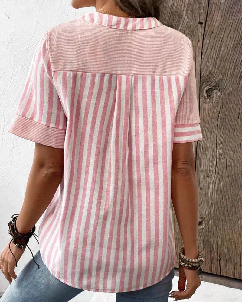 Cass | Soft Striped Blouse