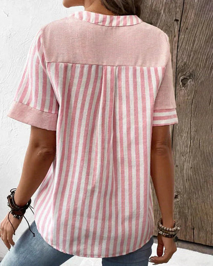Cass | Soft Striped Blouse