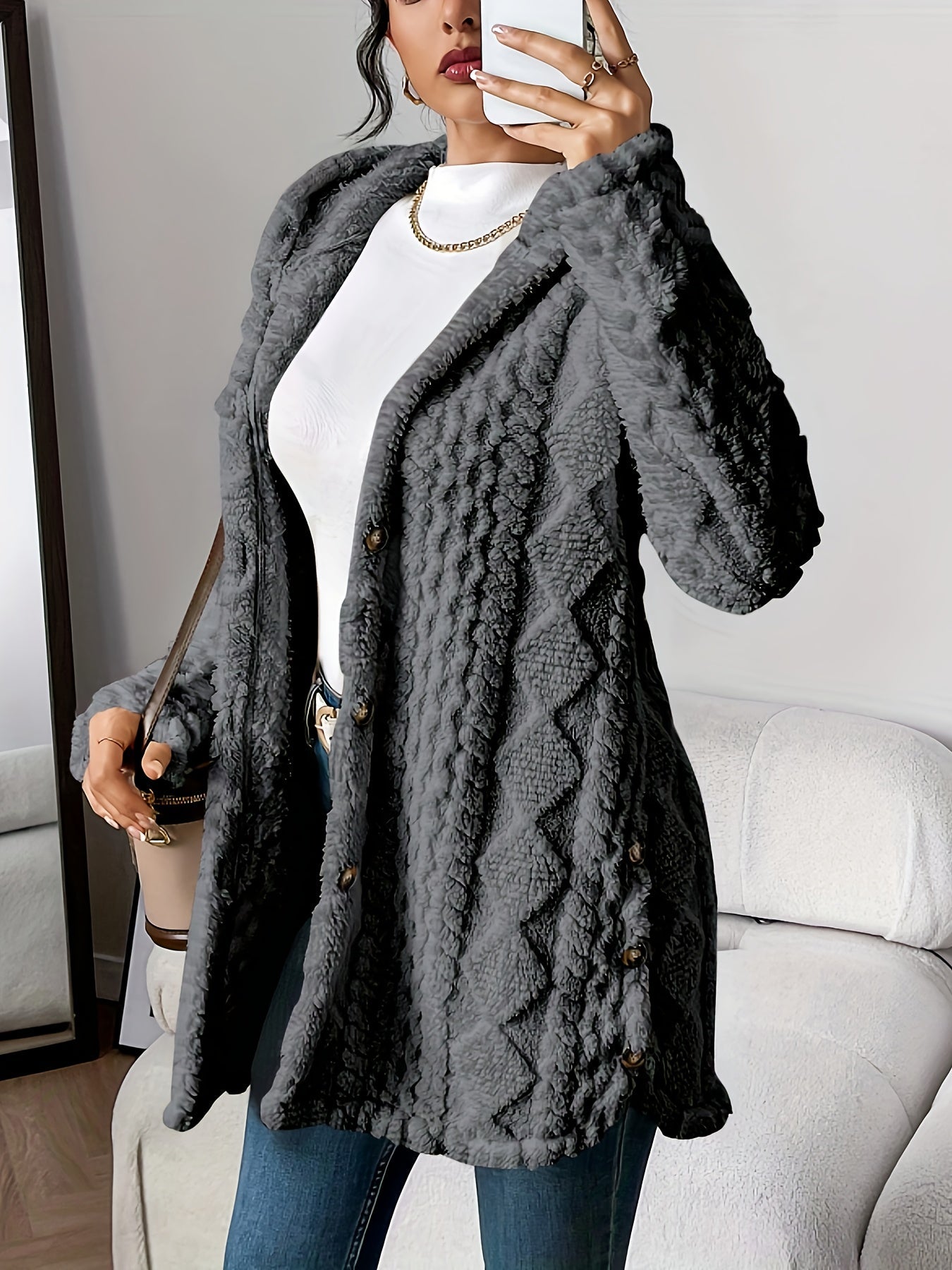 Eden™ | Plush Hooded Cardigan