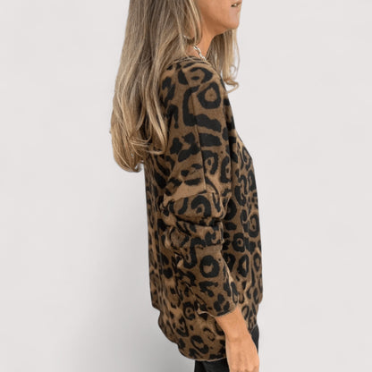 Rachel | Lightweight Leopard Print Top